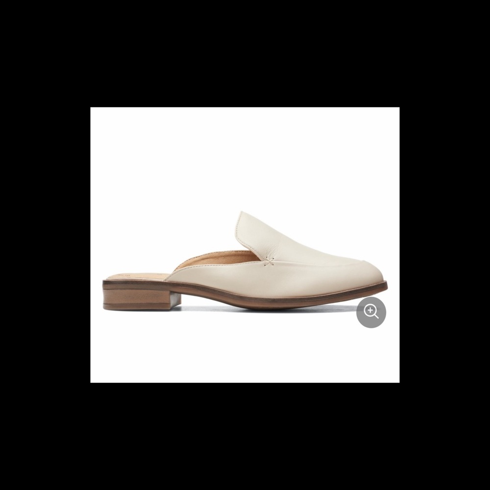 Clarks mules. Ivory. Brand new in box